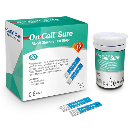 Que thử đường huyết (Oncall Sure Blood Glucose Test Strip) (Hộp 200 test)