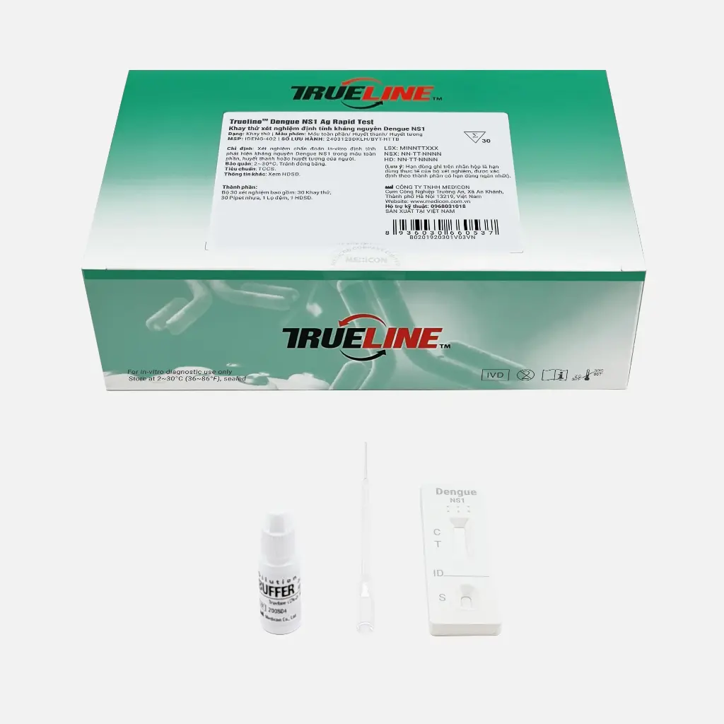 Khay thử xét nghiệm định tính kháng nguyên Dengue NS1 [Trueline™ Dengue NS1 Ag Rapid Test]