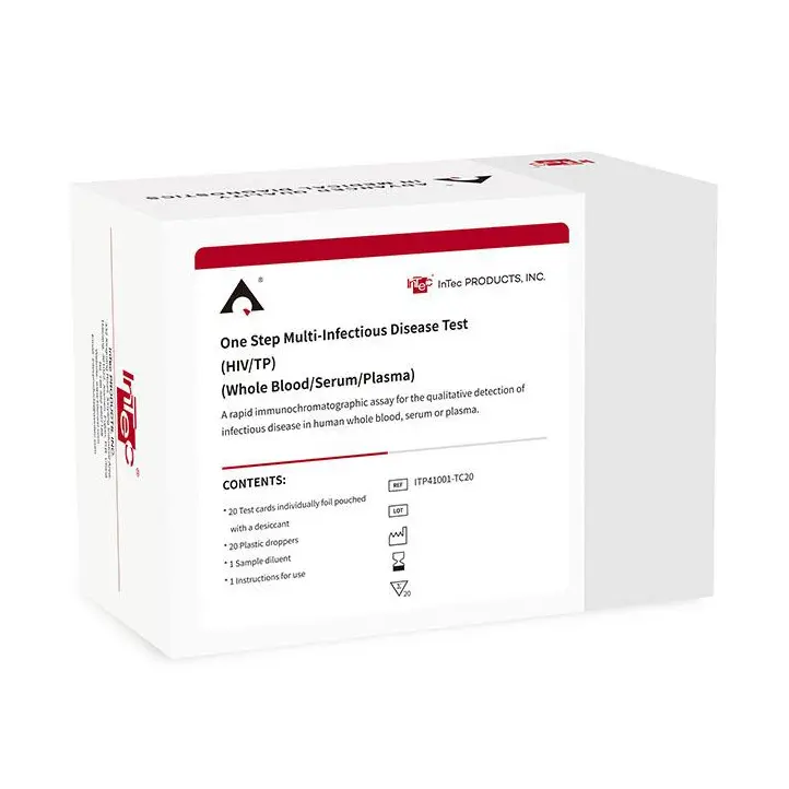 Định tính phát hiện kháng thể kháng virus HIV tuýp 1 (bao gồm nhóm O) và/hoặc HIV tuýp 2 trong máu toàn phần, huyết thanh hoặc huyết tương của người (Rapid Anti-HIV Test - 50 test/hộp - dạng que)