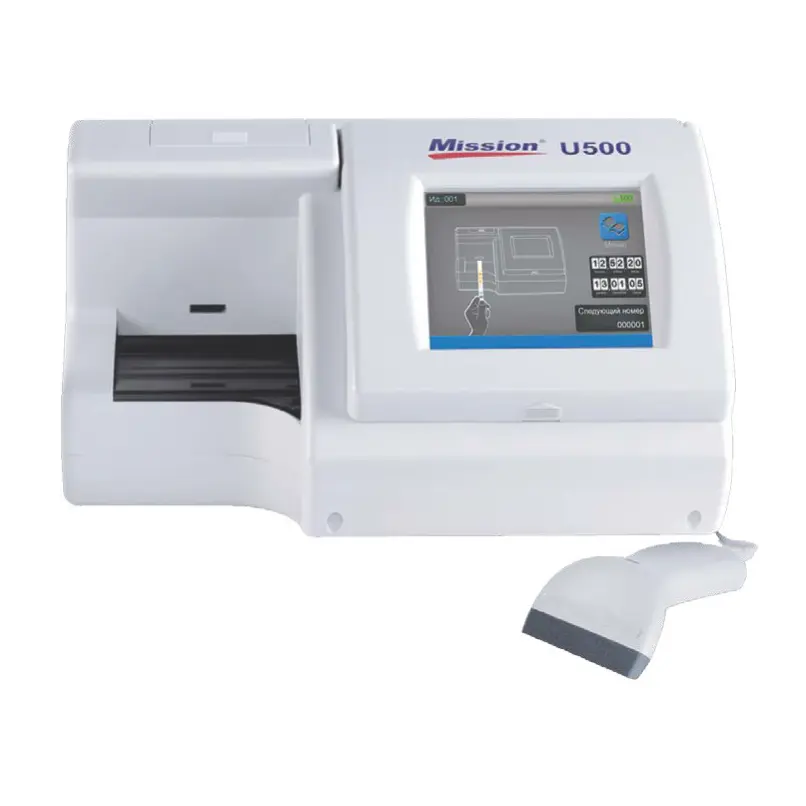 G020304: 01 Máy phân tích nước tiểu Mission® U500, 01 x hộp 100 que thử Mission® 10 thông số (đóng lọ)
