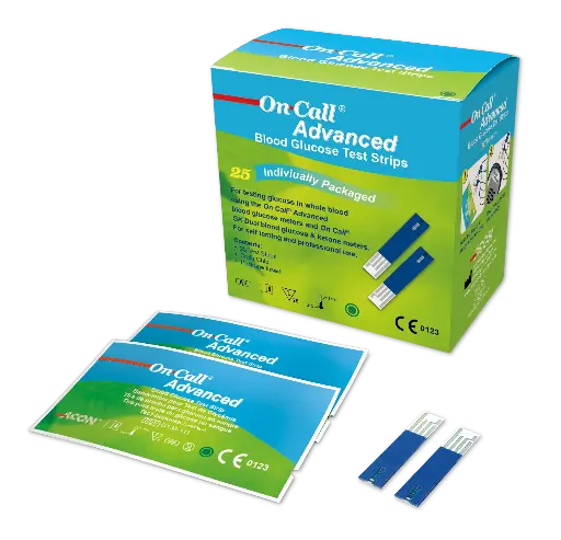 [G134-111] Que thử đường huyết [On Call® Advanced Blood Glucose Test Strips] (Hộp 25)