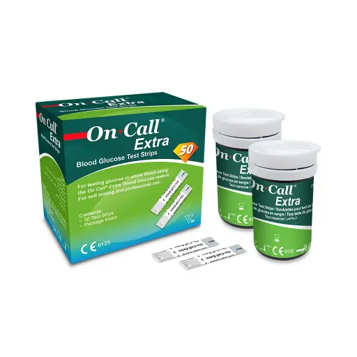 [G135-10H] Que thử đường huyết [On Call® Extra Blood Glucose Test Strips] (Hộp 50)