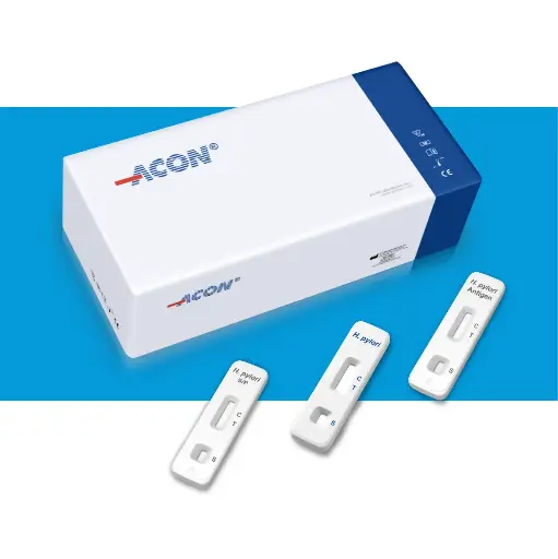 [L031-10621] Khay thử xét nghiệm định tính kháng thể kháng H.pylori [ACON® H. pylori Antibody Rapid Test Cassette (Serum/Plasma/Whole Blood)] (Hộp 40)