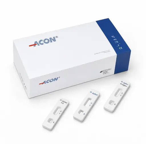 [L031-10621] Khay thử xét nghiệm định tính kháng thể kháng H.pylori [ACON® H. pylori Antibody Rapid Test Cassette (Serum/Plasma/Whole Blood)] (Hộp 40)
