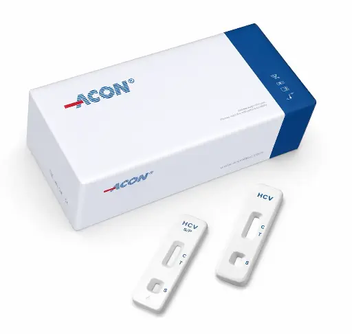 [L031-10321] Que thử xét nghiệm định tính kháng thể kháng HCV [ACON® HCV Rapid Test Strip (Serum/Plasma/Whole Blood)] (Hộp 50)