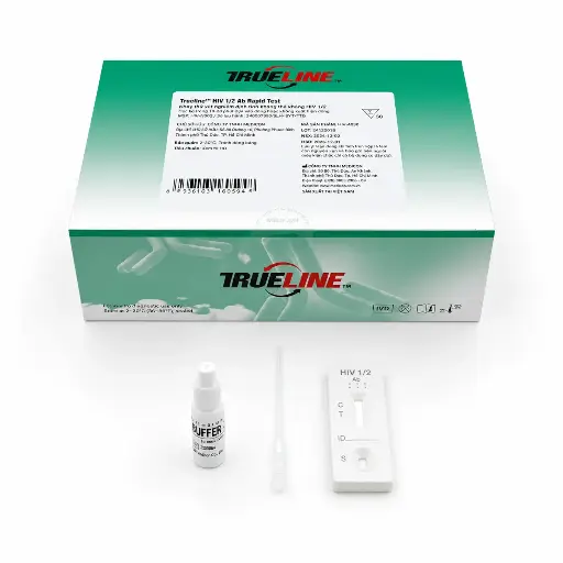 Khay thử xét nghiệm định tính kháng thể kháng HIV 1/2 [Trueline™ HIV 1/2 Ab Rapid Test]
