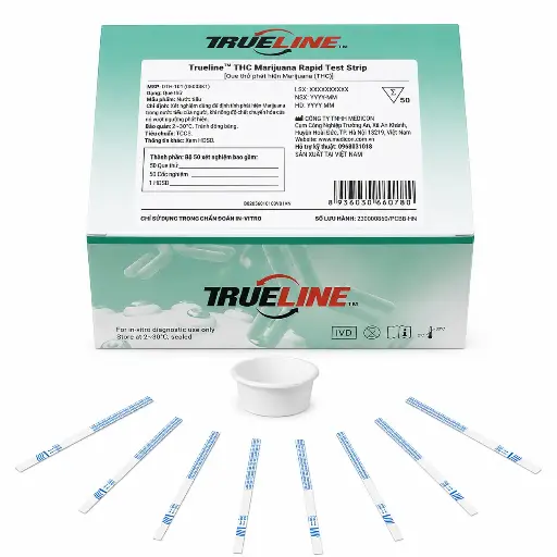 Que thử xét nghiệm định tính Marijuana [Trueline™ THC Marijuana Rapid Test Strip]