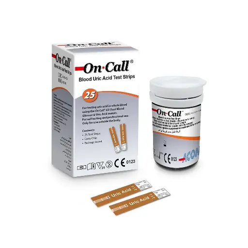 Que thử xét nghiệm định lượng axit uric [On Call® Blood Uric Acid Test Strips]