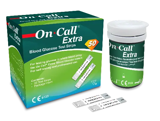 [G135-10H] Que thử đường huyết [On Call® Extra Blood Glucose Test Strips] (Hộp 25)